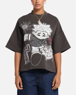 Cozy Design spring fashion Loiter Palm Spring Box T-Shirt Charcoal