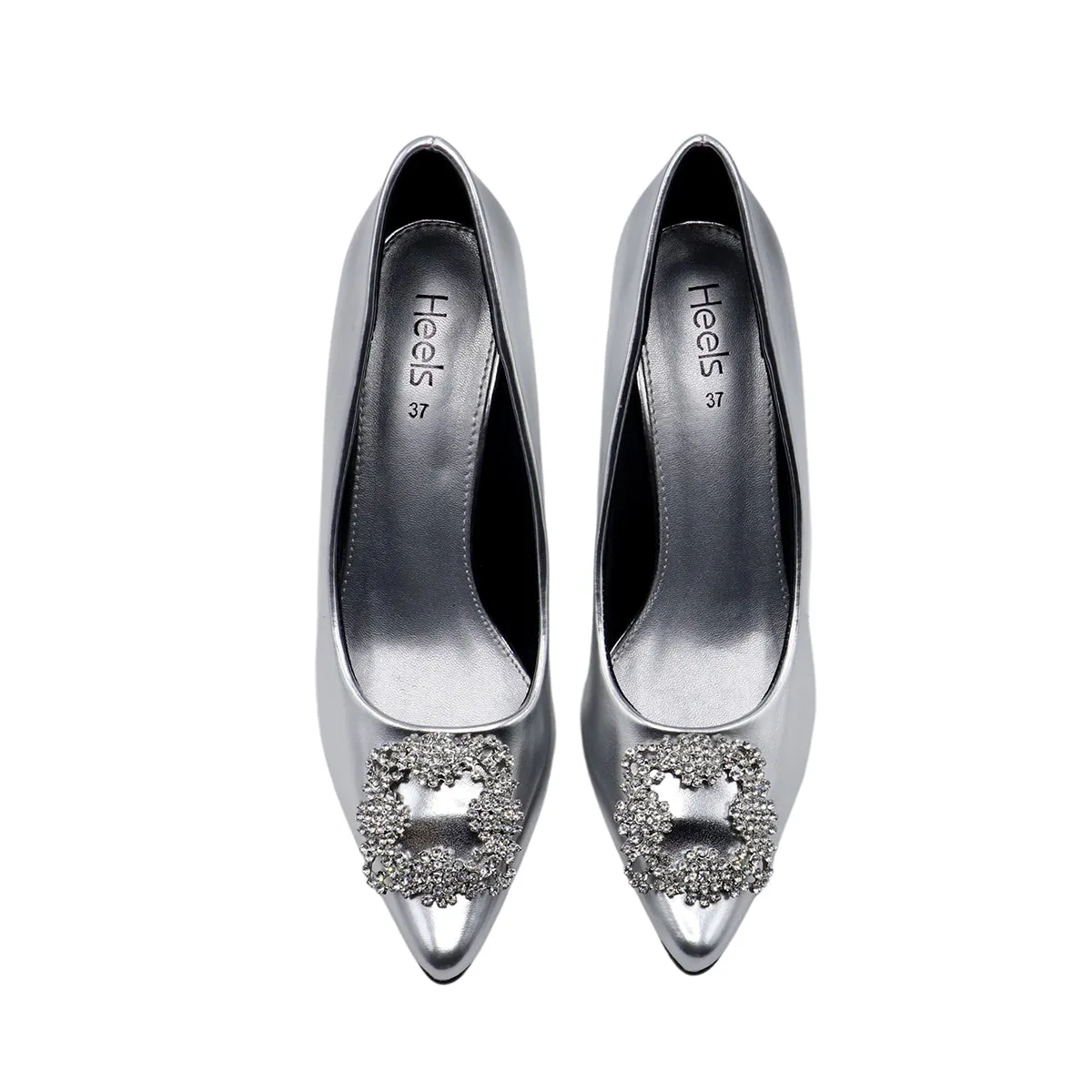 Silver Formal Court Shoes L00850011 Travel Heels