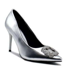 Smart Edge Anti Bacterial Silver Formal Court Shoes L00850011