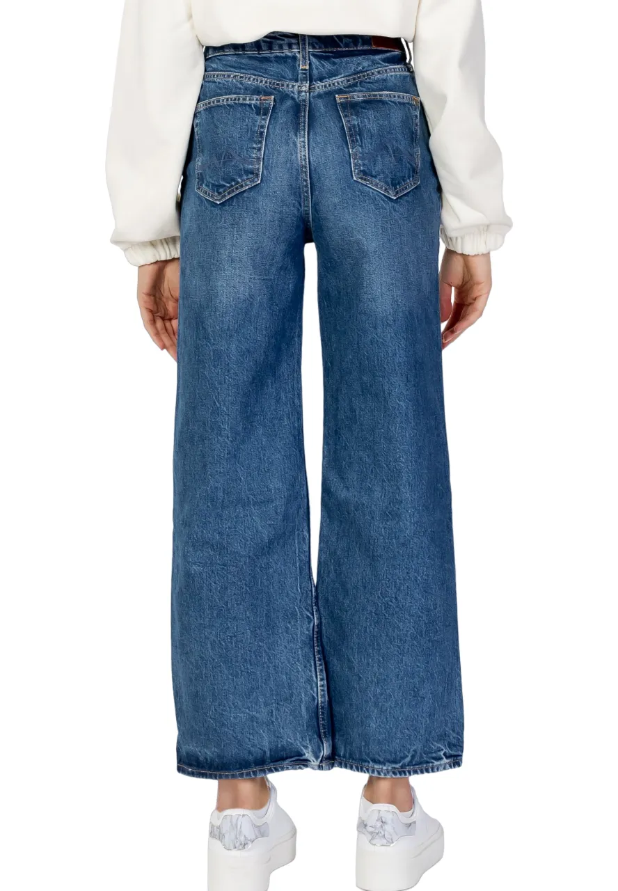 Pepe Jeans Pantalone Jeans da donna larghi a zampa e vita alta Lexa Sky High PL204162RR5 blu Artist Vibe Durable All weather