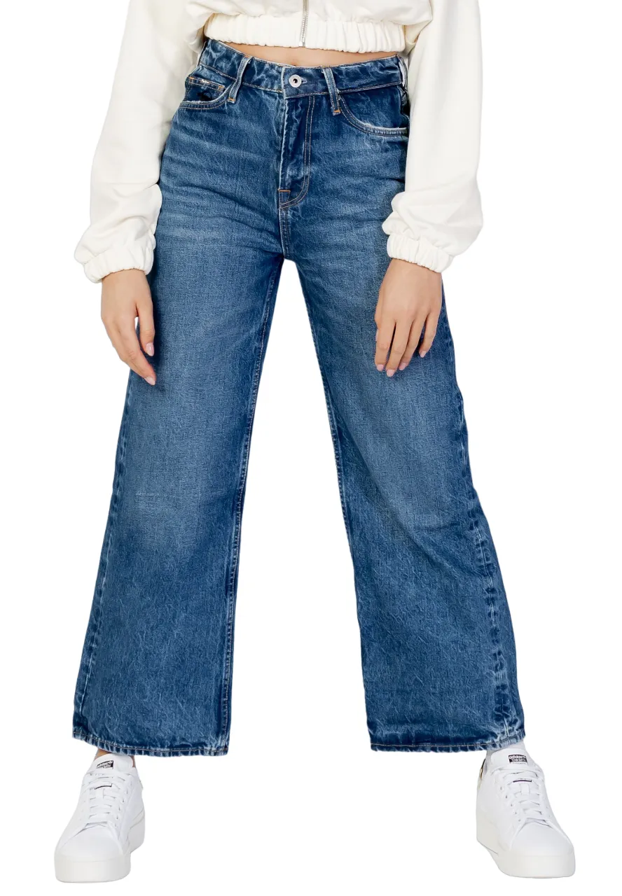 Pepe Jeans Pantalone Jeans da donna larghi a zampa e vita alta Lexa Sky High PL204162RR5 blu Relaxed Aesthetic