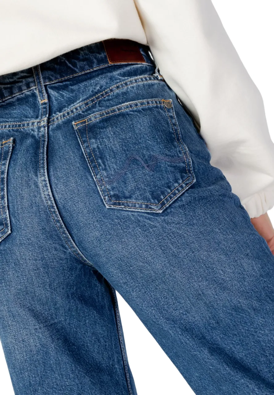 Pepe Jeans Pantalone Jeans da donna larghi a zampa e vita alta Lexa Sky High PL204162RR5 blu Stretch Classic Gym Ready