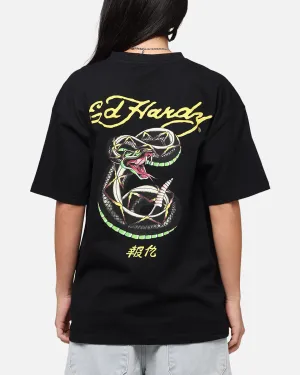 Ed Hardy Rattlesnake Reign T-Shirt Black Cool and Chic