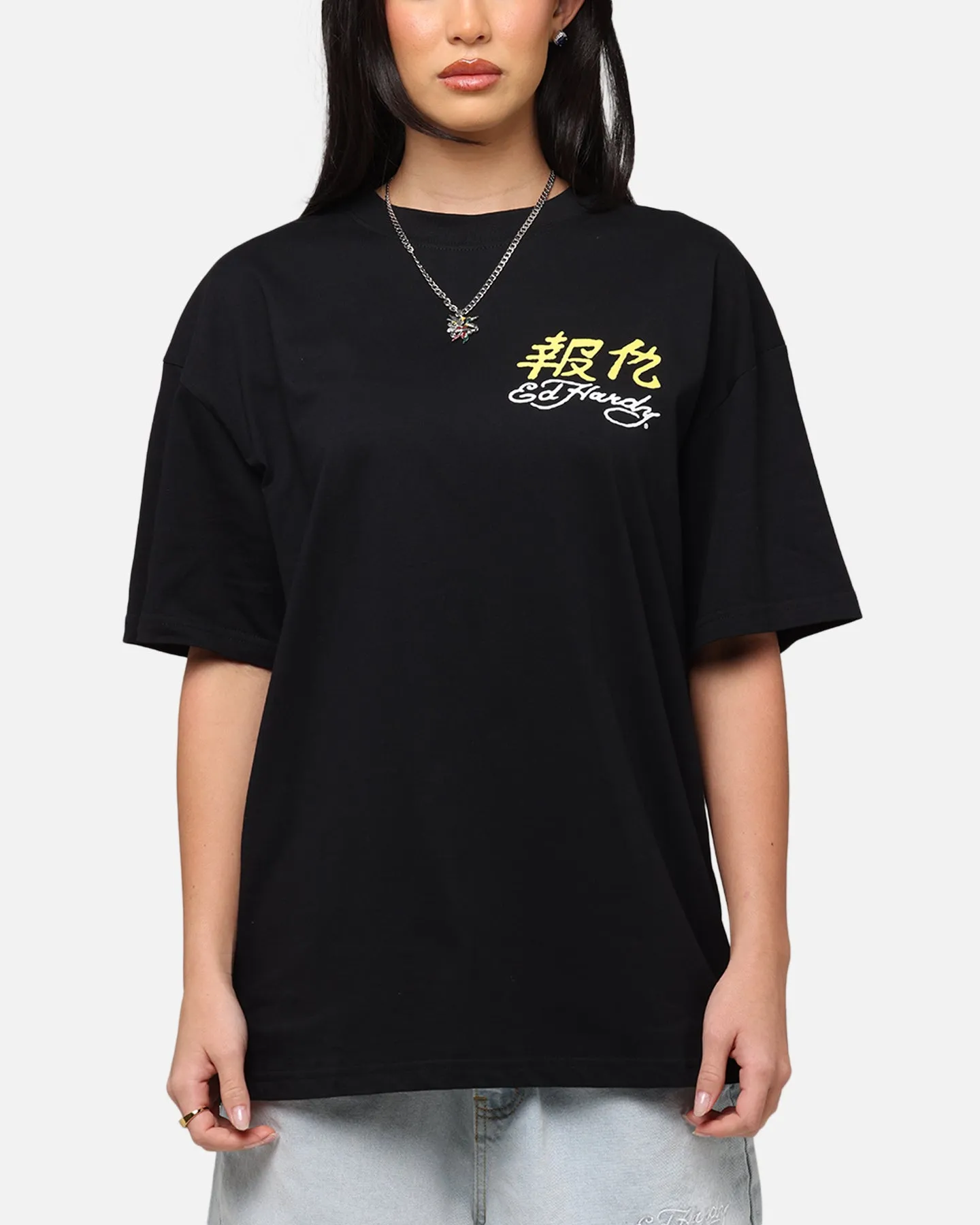 Ed Hardy Rattlesnake Reign T-Shirt Black Easy Fit