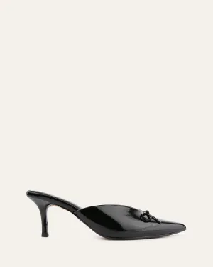 Sophisticated Shoes Classic Black Heels BETSY MID HEELS BLACK CRINKLE PATENT