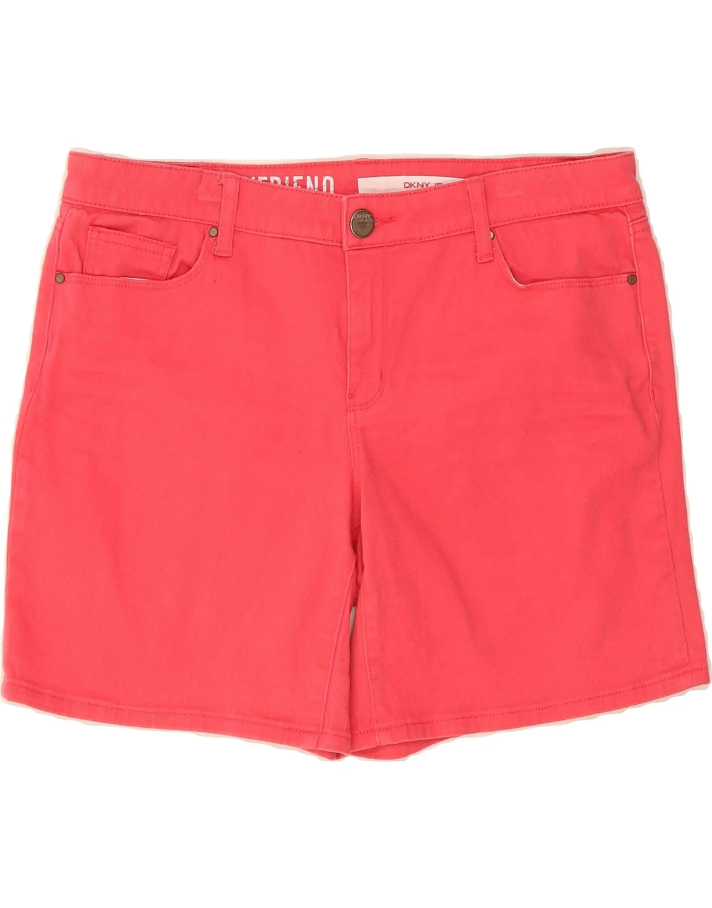 DKNY Womens Denim Shorts US 12 Large W34  Pink Cotton Swimwear