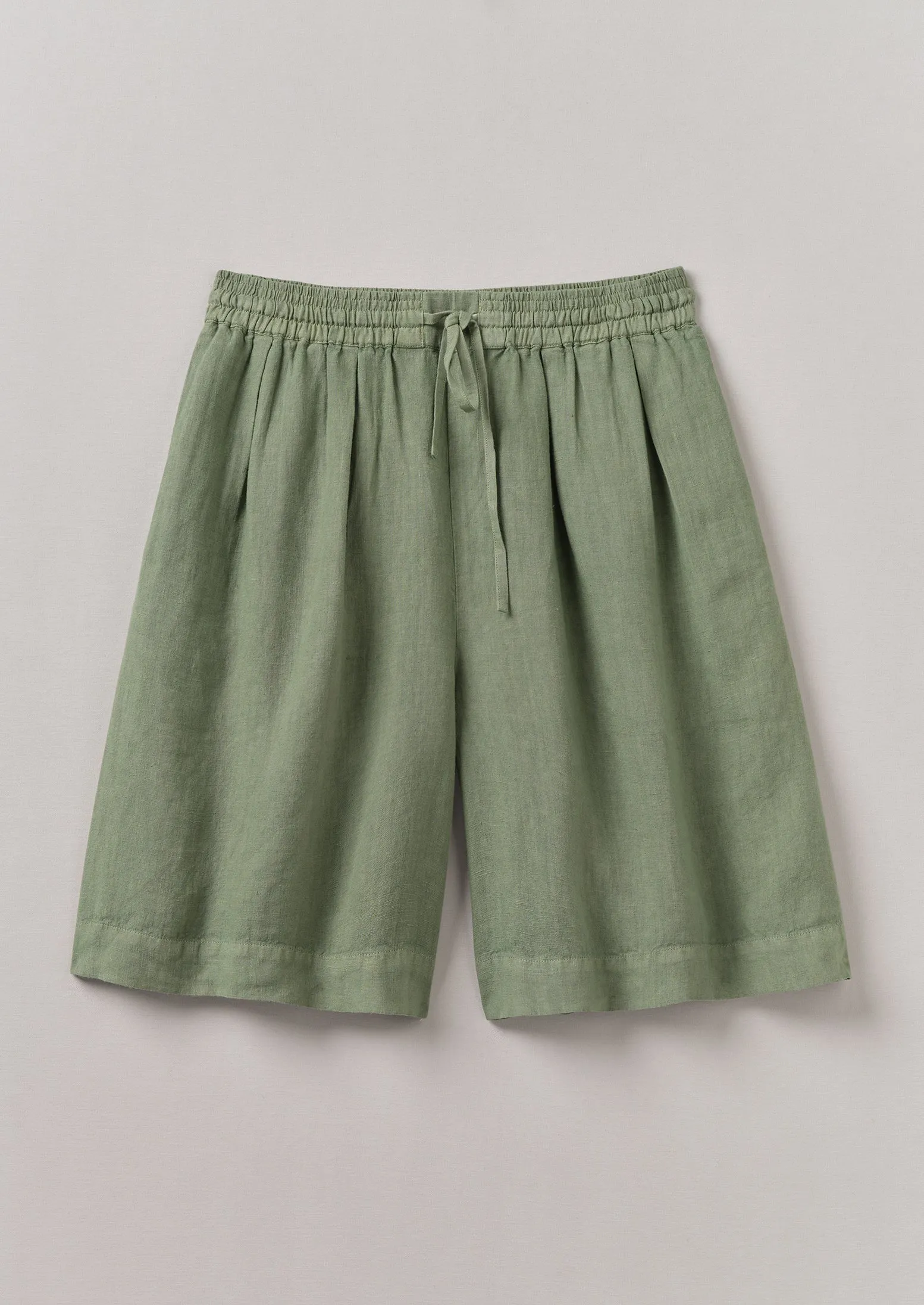 Garment Dyed Drawstring Shorts | Light Sage Breathable Mesh Panels