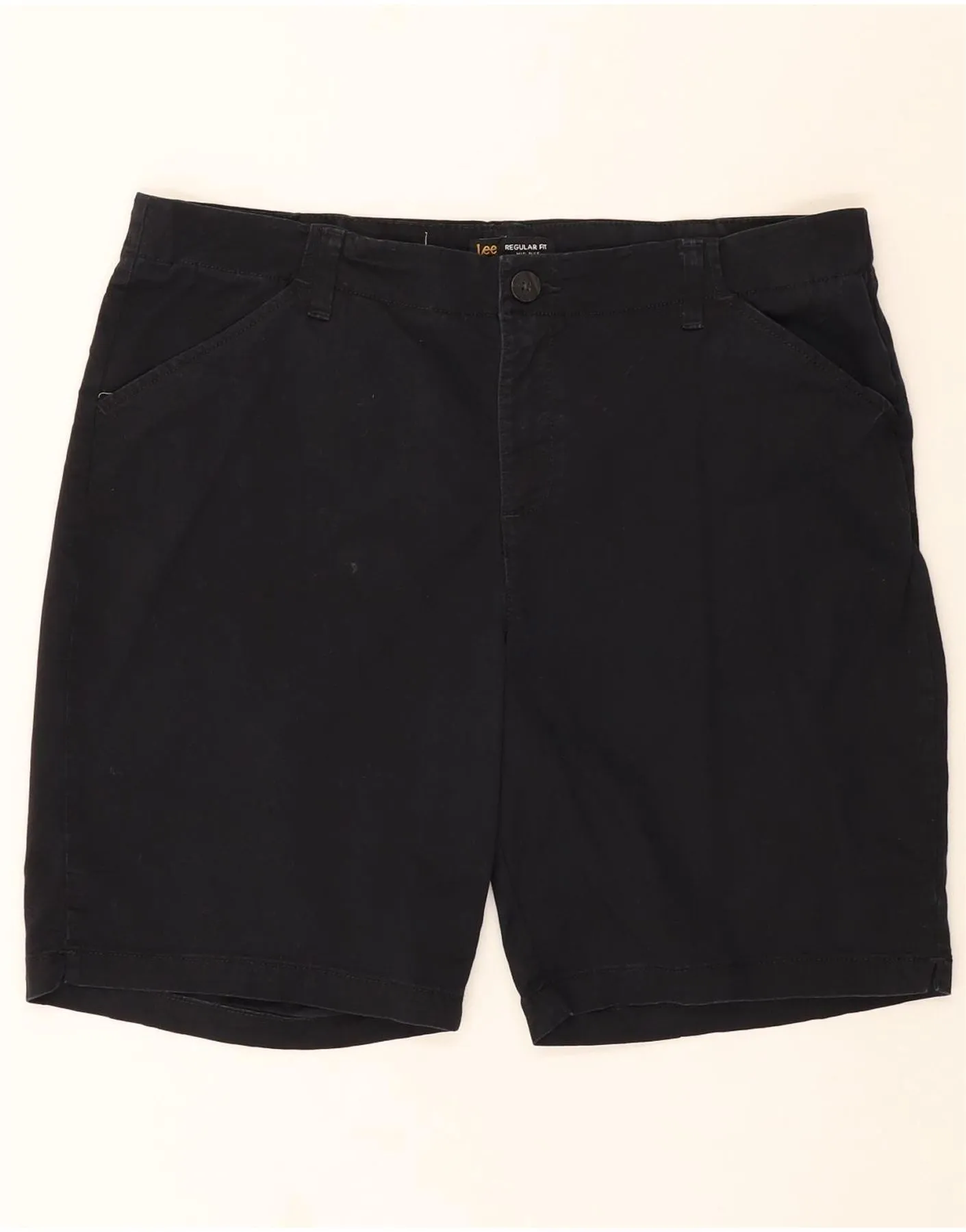 Chill Style LEE Womens Mid Rise Regular Fit Chino Shorts US 16 2XL W38  Navy Blue