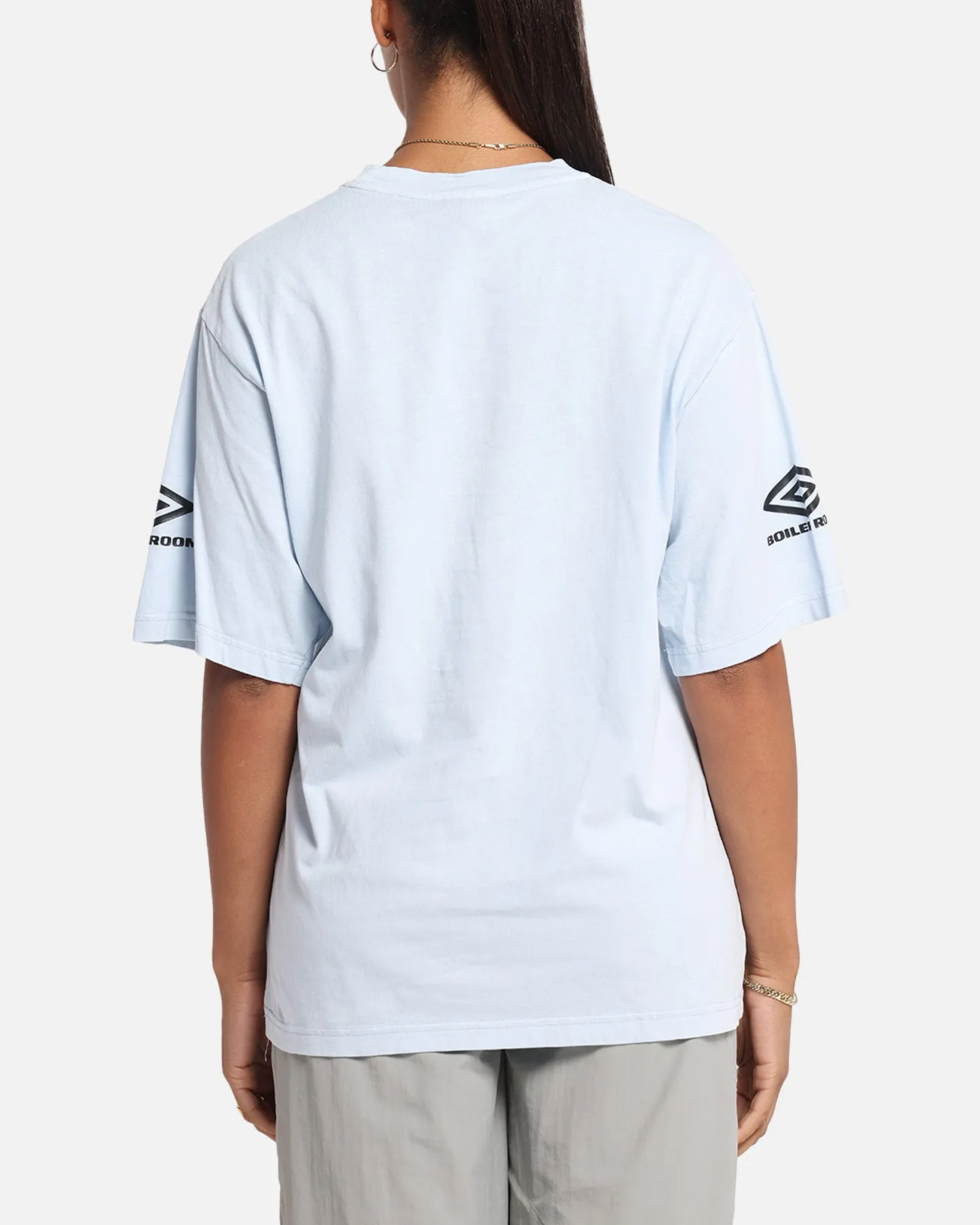 Boiler Room X Umbro Washed T-Shirt Blue Light Layer No Fade Technology