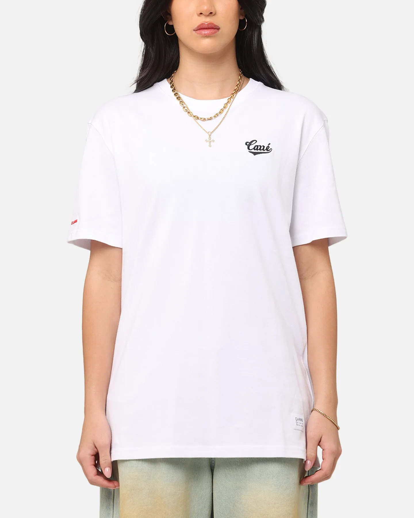 Carr?? Simplicit?? Classic Short Sleeve T-Shirt White Reinforced Collar Outdoor Style Trend
