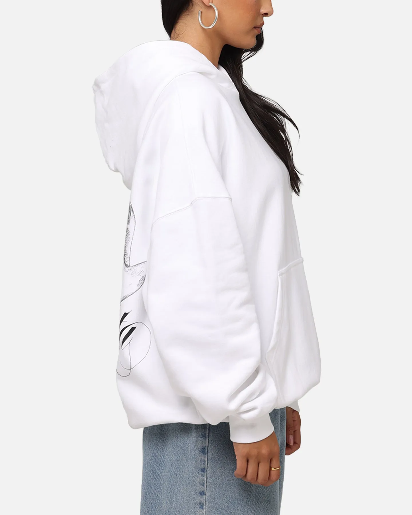College Essential Hare like Saint Morta Doves Boxy Hoodie White