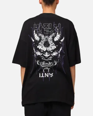 SeamFreeShoulders Minimalist fashion The Anti Order Agma Mock Neck T-Shirt Black