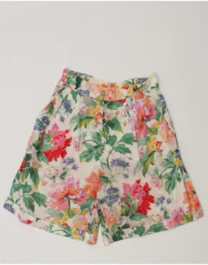 Gift Idea Vacation Outfit PARADISE Womens Wide Leg Casual Shorts W26 Small Multicoloured Floral