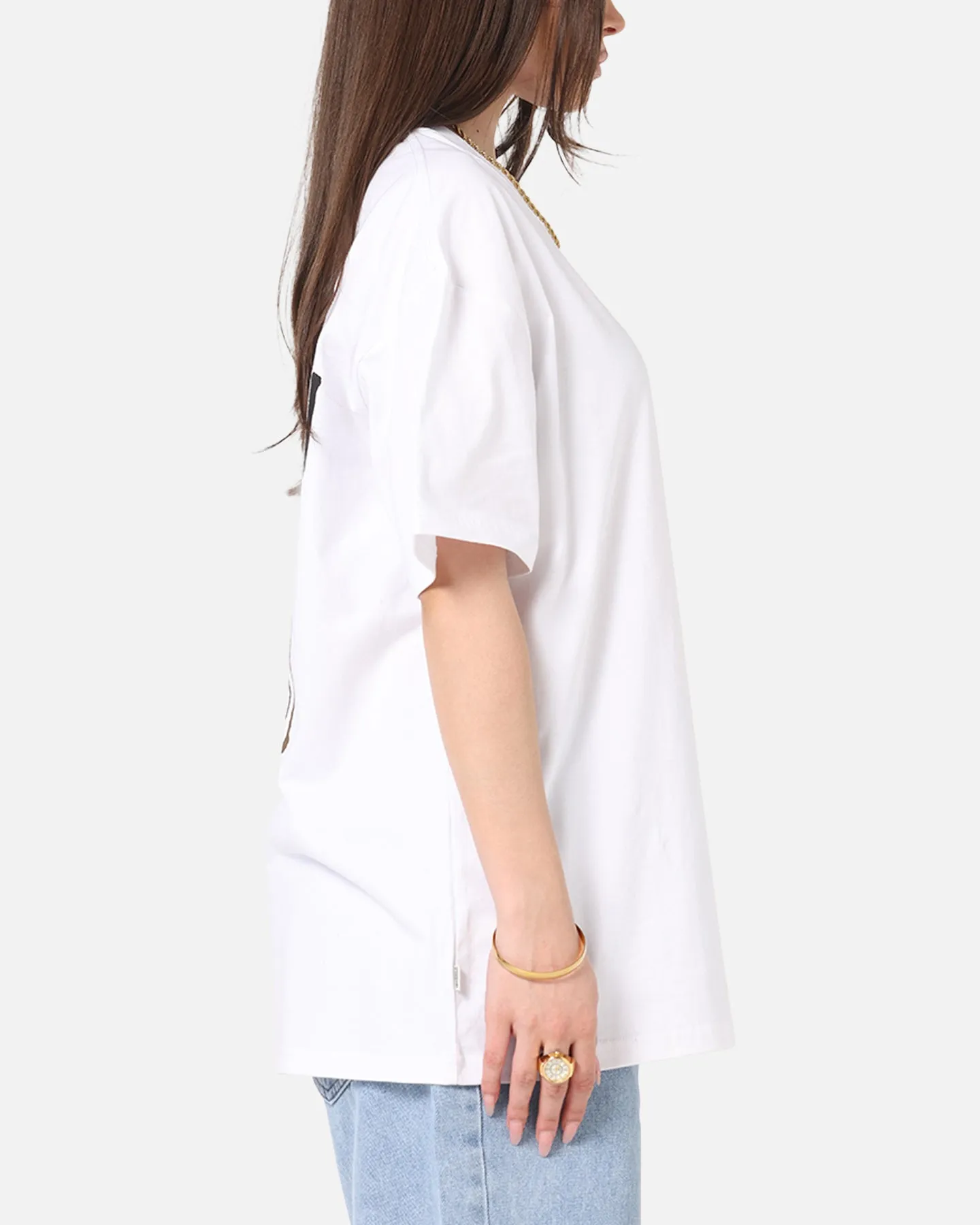 S Double Goosebumps T-Shirt White Classic Cut LowImpact Manufacturing