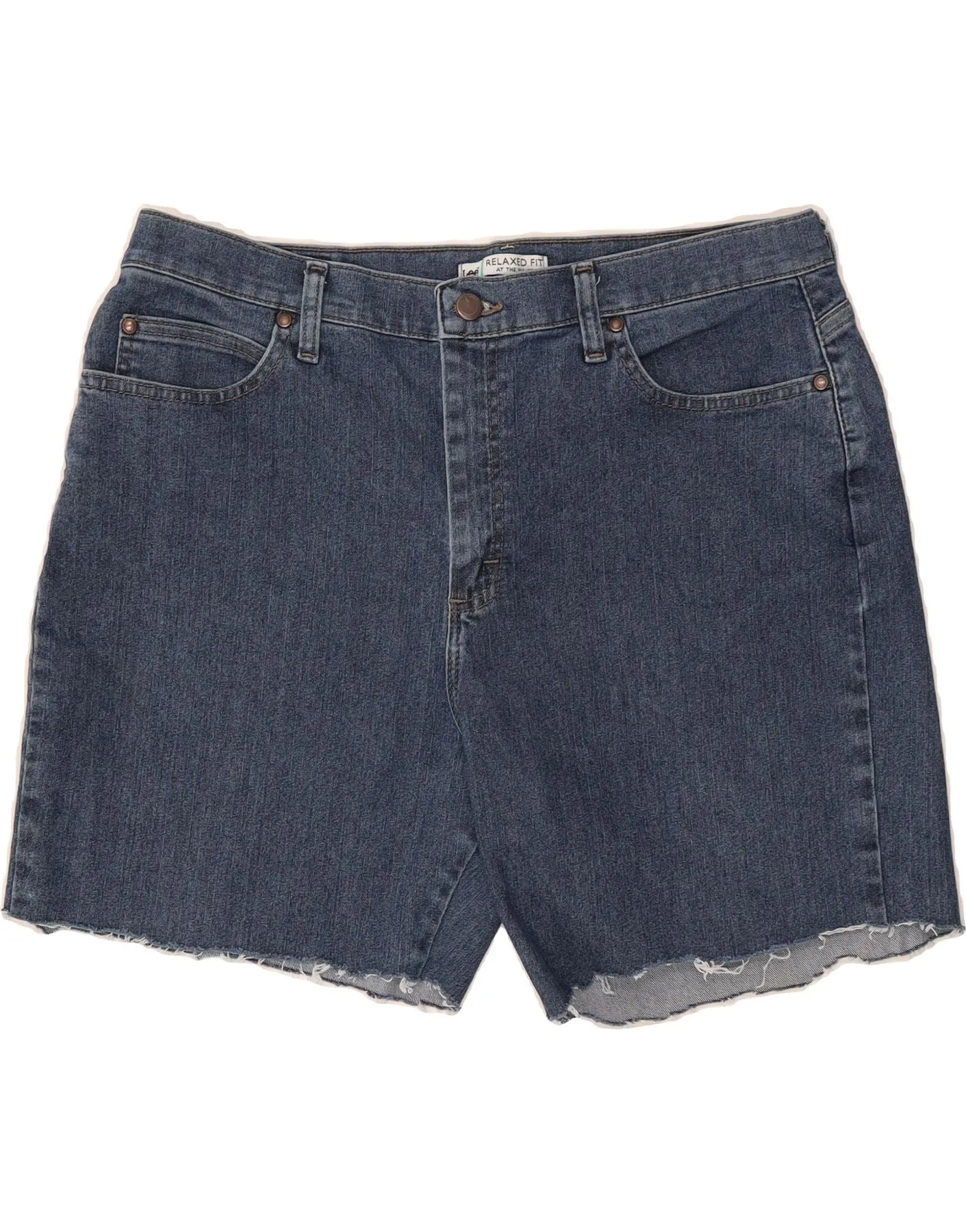 LEE Womens Relaxed Fit High Waist Denim Shorts Size 16 XL W36  Blue Cotton sustainable product fresh start