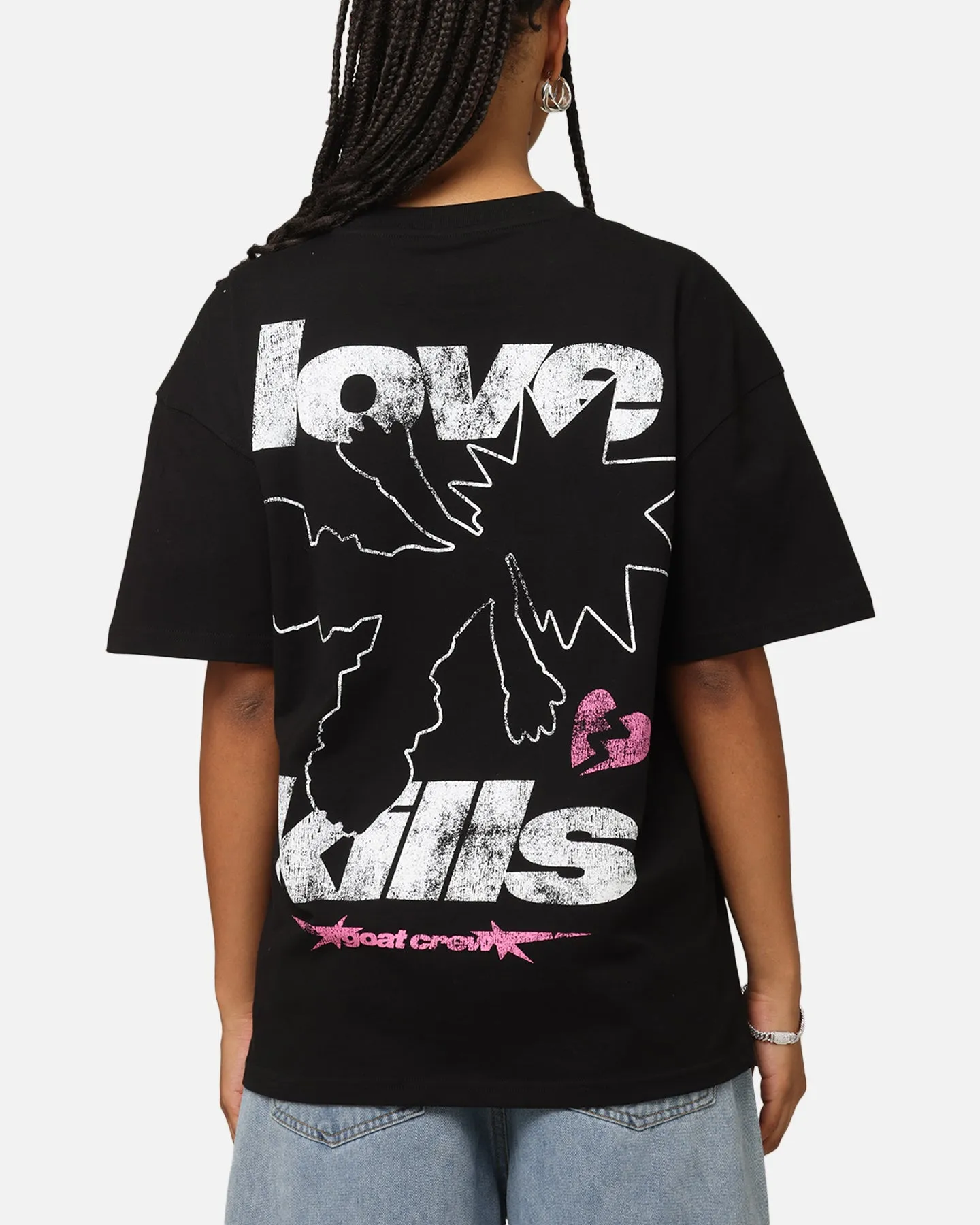 Goat Crew Love Kills T-Shirt Black Pocket Detailing