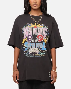 Mitchell & Ness New Orleans 1970 Super Bowl IV Match Up T-Shirt Faded Black Simple Yet Elegant