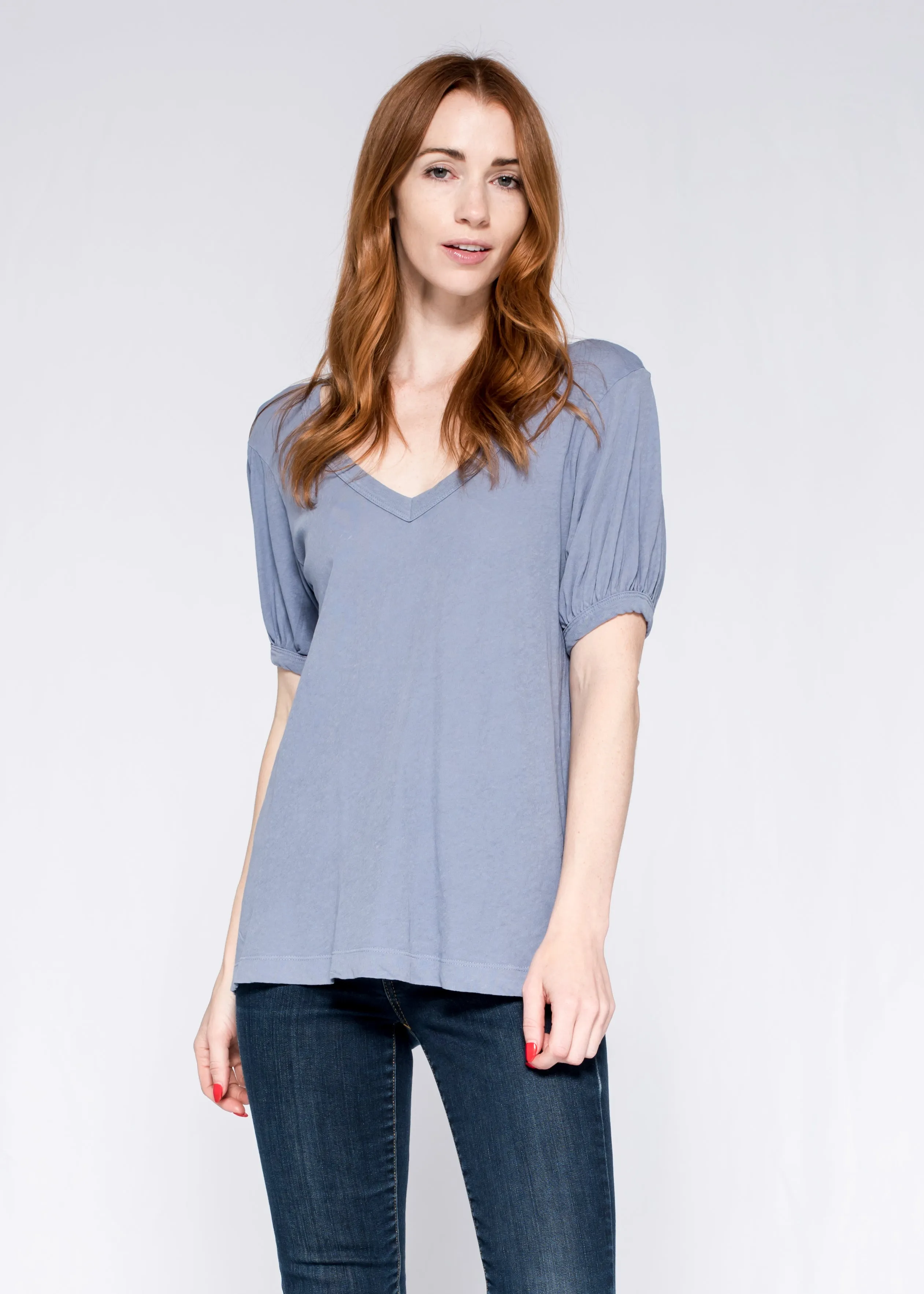 Sexy Open Deep V Femme Soft Elbow Sleeve High Density Knit Biodegradable Textile