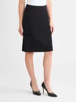 personalized option Ottoman Stitch Knit Straight Skirt - True Fit