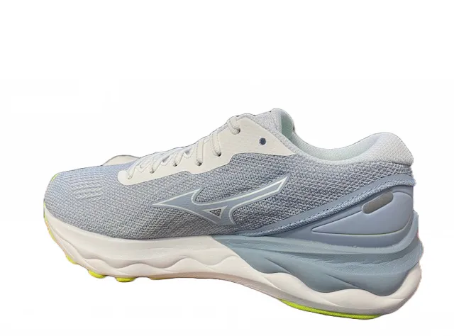 Non Restrictive Toe Cap Mizuno Wave Skyrise 3 scarpa da corsa da donna J1GD220901 white-turquoise-high visibility