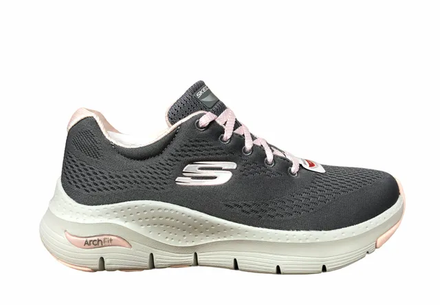 Reinforced Sides Skechers scarpa sneakers da donna Arch Fit Big Appeal 149057/GYPK grigio-rosa