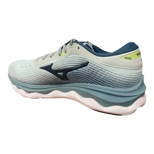 Mizuno scarpa da corsa da uomo Wave Sky 5 J1GC210224 grigio-neo lime road accessory Aero Ventilation