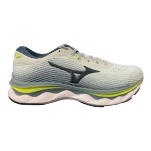 Mizuno scarpa da corsa da uomo Wave Sky 5 J1GC210224 grigio-neo lime hook - and - loop closure shoes
