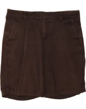 Comfy Feel DOCKERS Womens Curvy Mid Rise Chino Shorts US 12 Large W34 Brown Cotton