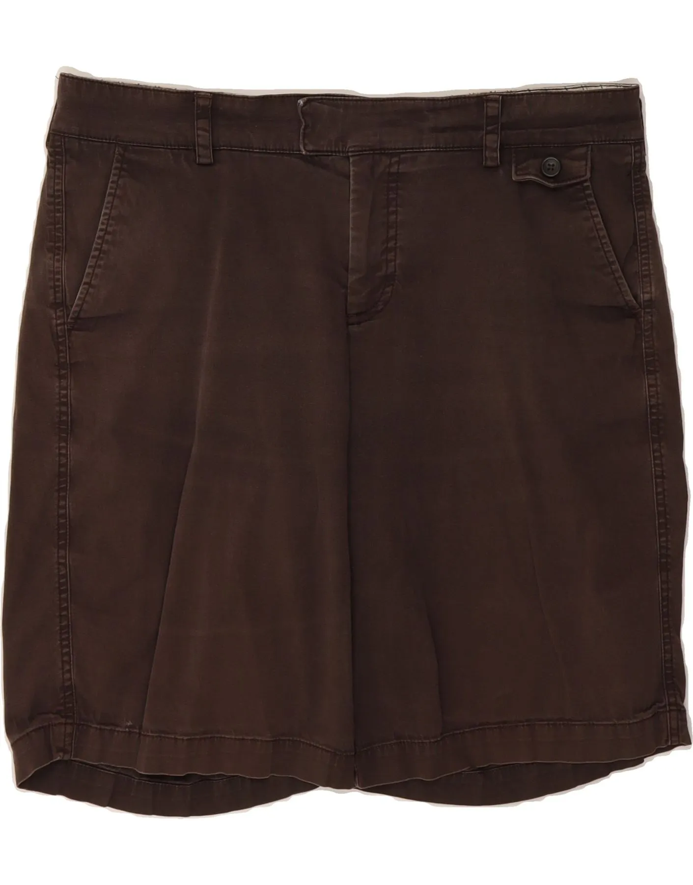 Comfy Feel DOCKERS Womens Curvy Mid Rise Chino Shorts US 12 Large W34 Brown Cotton