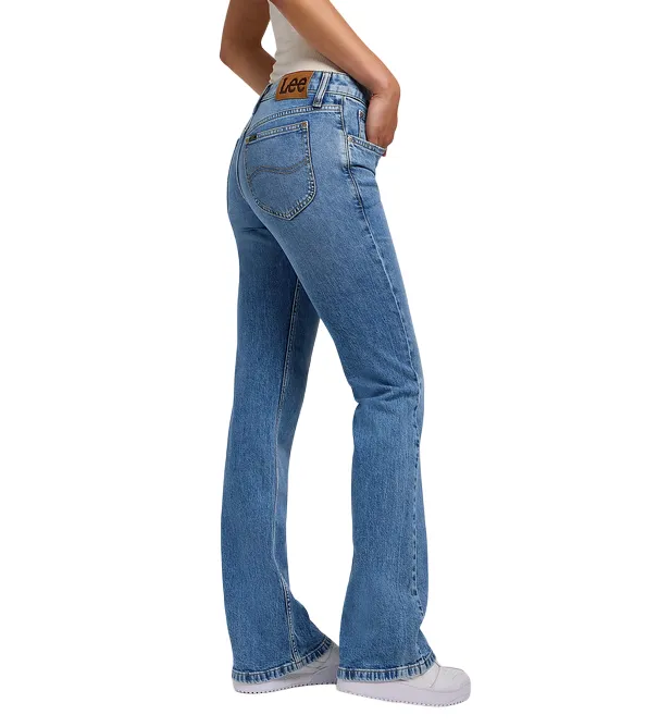 Lee Jessica Jeans a Zampa Donna 112349550 | Denim Flare Chiaro Weekend Ready elastic waistband