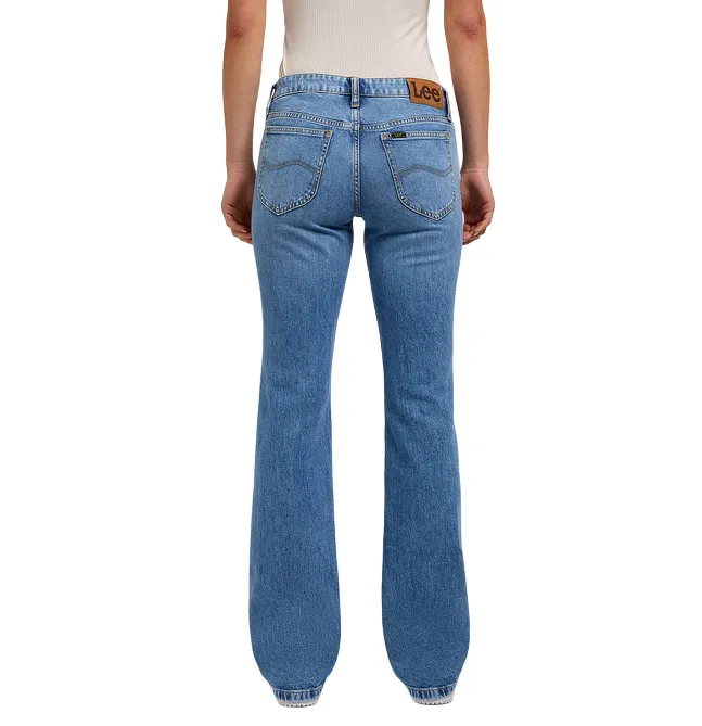 Street Fashion Abrasion Resistant Fabric Lee Jessica Jeans a Zampa Donna 112349550 | Denim Flare Chiaro