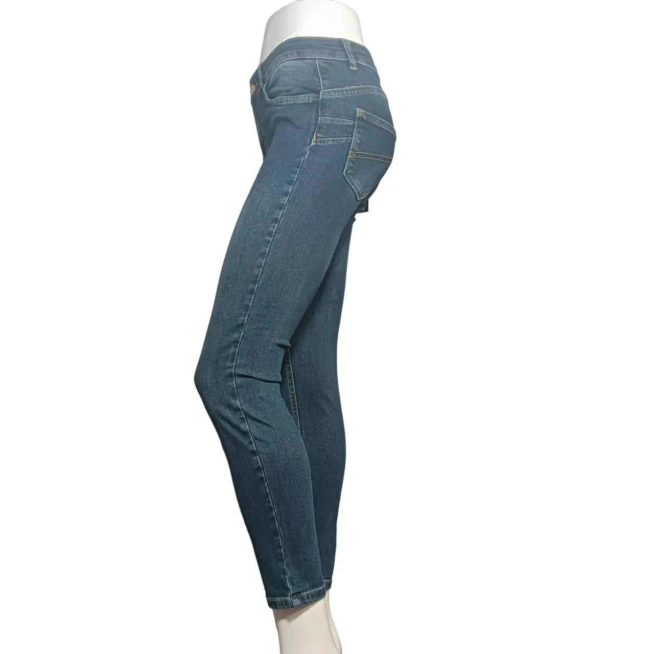 Customizable Hem Options Caf??Noir pantalone jeans da donna Denim Skinny c7 JJ1017 B008 blu medio scuro