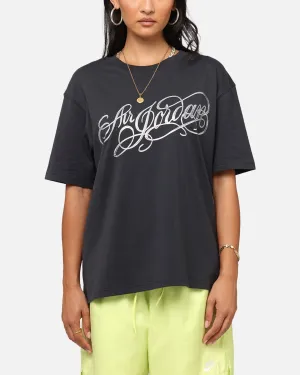 Jordan Women's Graphic Metallic T-Shirt Off Noir Flexible Cuff Design AntiPilling Treatment