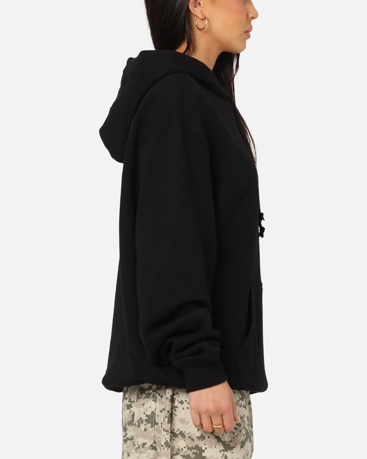 Laser Cut Details Family gathering wear Majestic Athletic New York Yankees Champs Serial Mono Hoodie Black