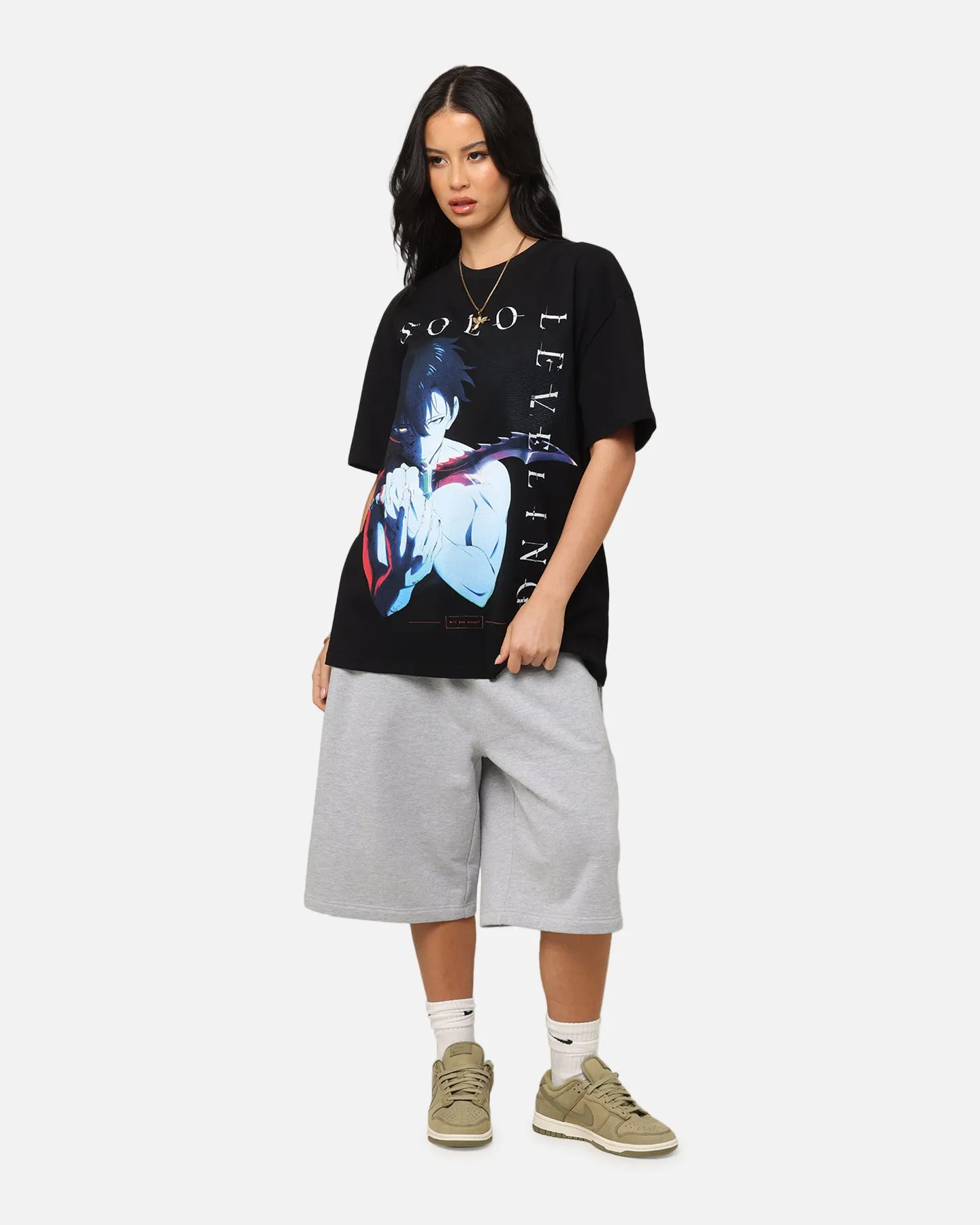Goat Crew X Solo Leveling Solo Leveling Heavy T-Shirt Black Trendy Casual Wear Chill Style