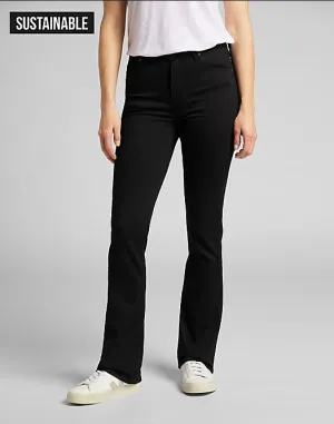 Lee Pantalone jeans da donna a zampa Breese Boot L31TFS47 nero Casual Student Outfit