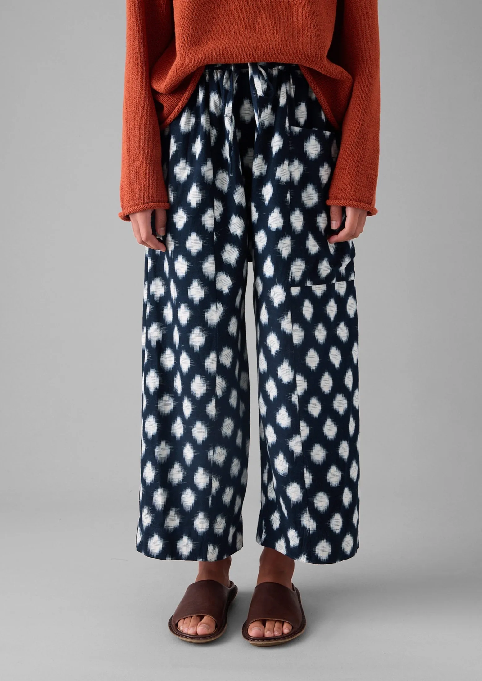 Breathable activewear Crosshatch Ikat Pull On Pants | Indigo Blue