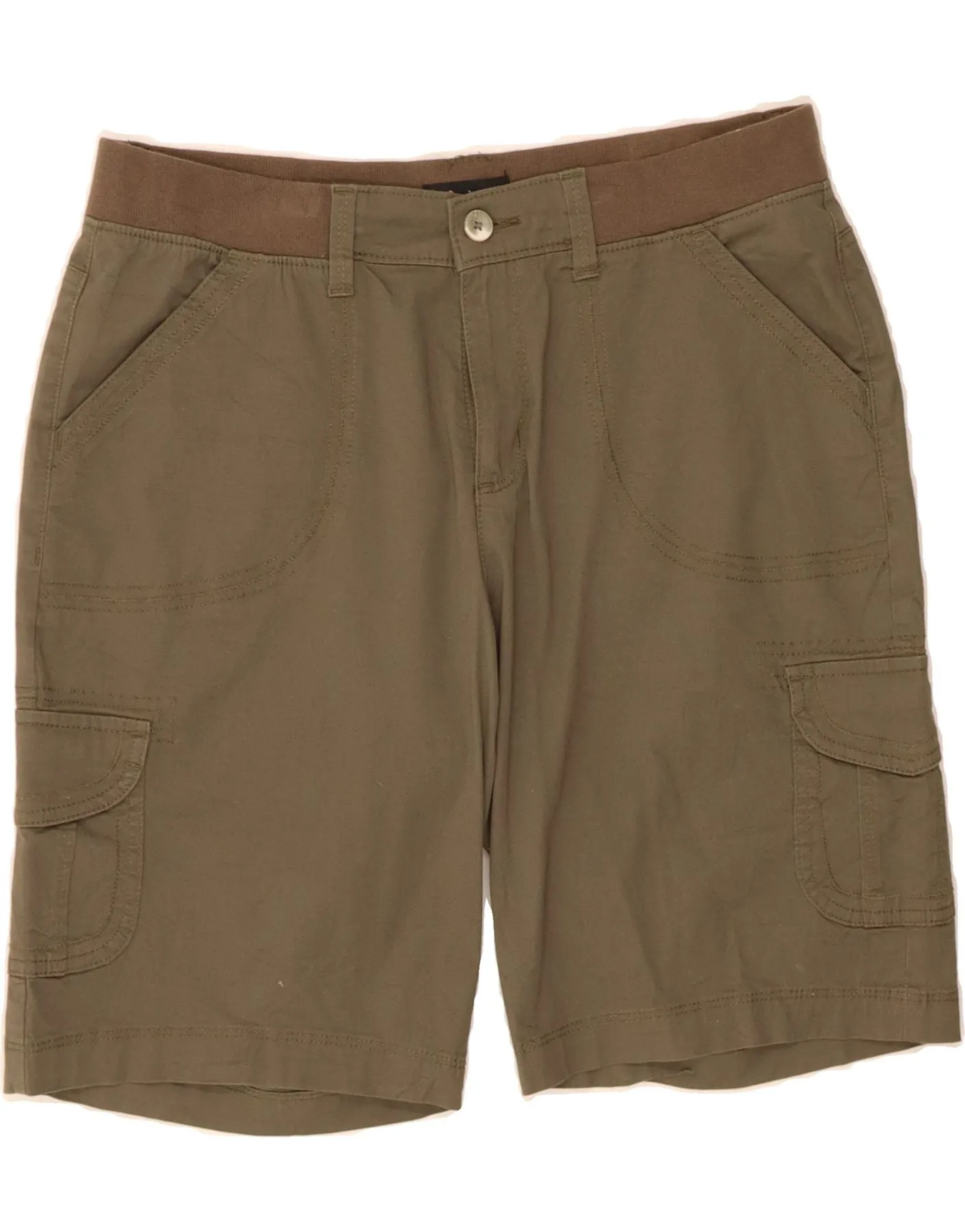 LEE Womens Cargo Shorts US 12 Large W34  Khaki Cotton Performance Comfort