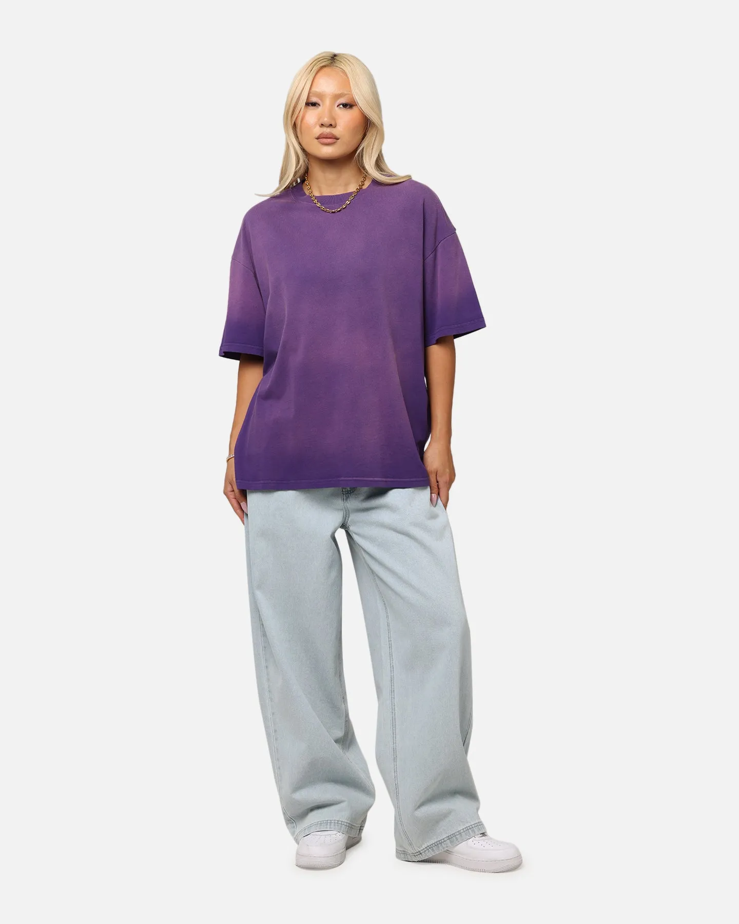 Silk combination All-Purpose Wear Culture Kings Sunfade T-Shirt Purple