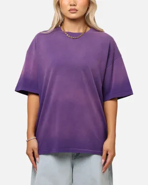 Multi Panel Design Culture Kings Sunfade T-Shirt Purple