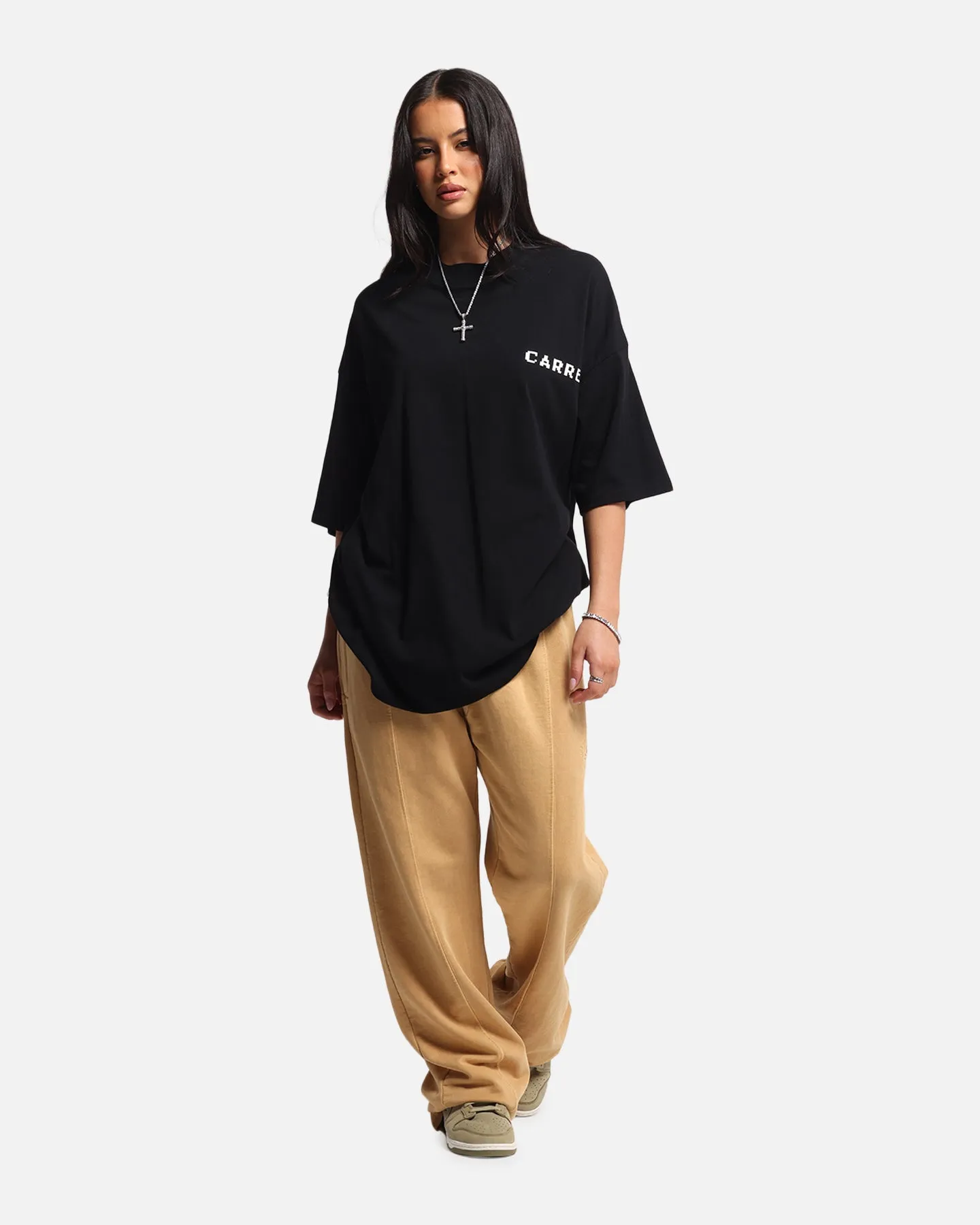 Street Casual Carre Level Up Mock Neck T-Shirt Black