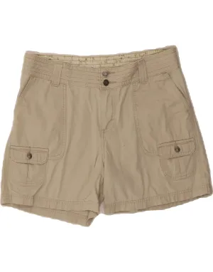 LEE Womens Cargo Shorts US 12 Large W34 Beige Cotton Flexible Fit