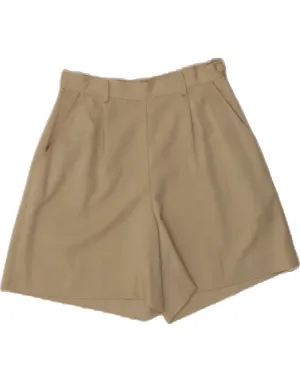 VINTAGE Womens High Waist Chino Shorts IT 46 Large W28 Beige Viscose Stretch Comfort Active Days