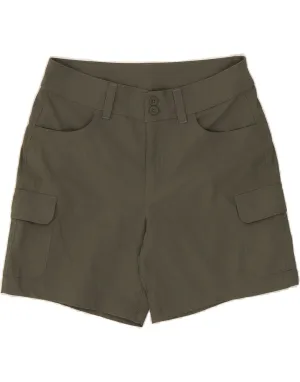 Punk style Impact Absorbing Padding EDDIE BAUER Womens Cargo Shorts US 6 Medium W30  Khaki Nylon