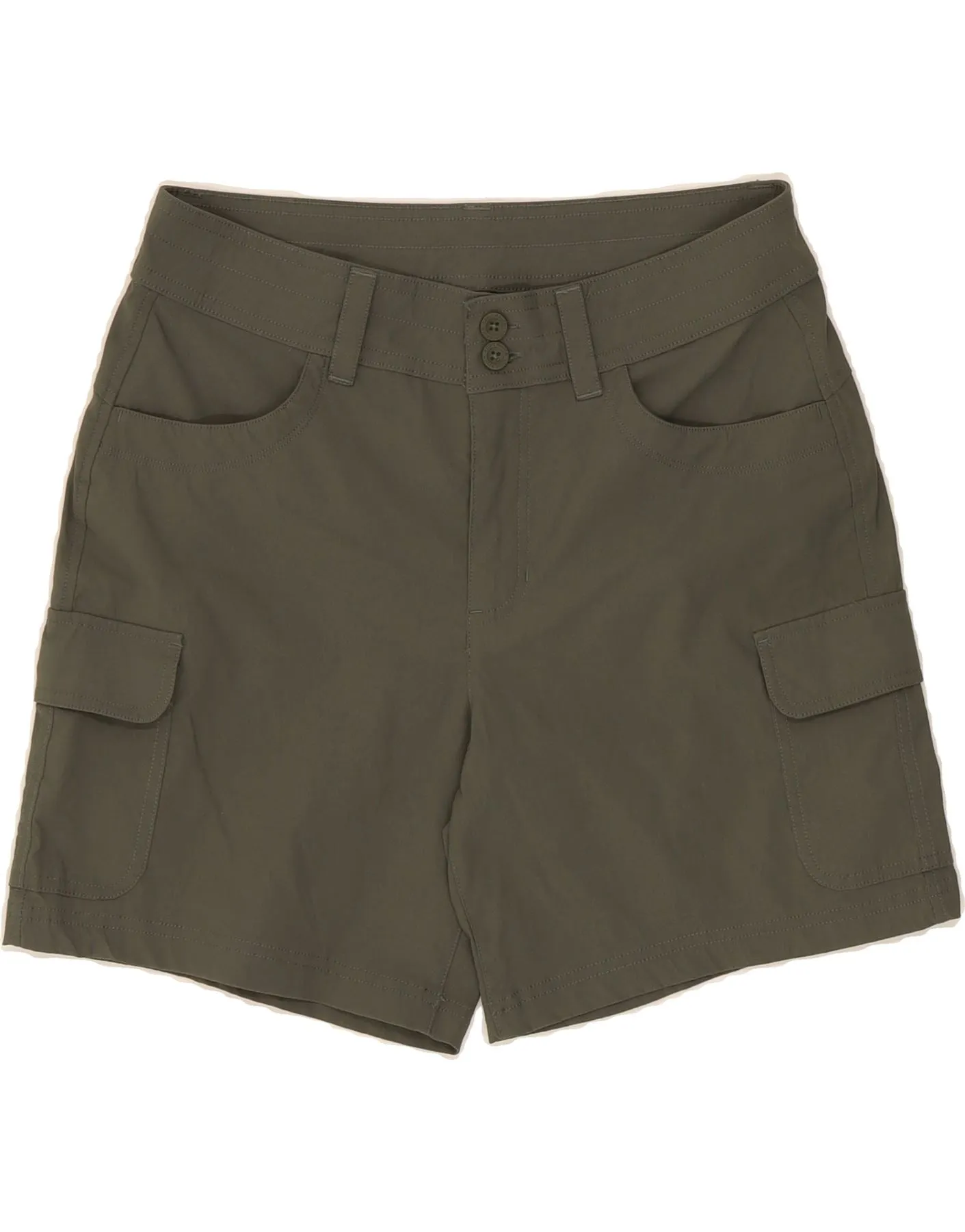 Punk style Impact Absorbing Padding EDDIE BAUER Womens Cargo Shorts US 6 Medium W30  Khaki Nylon