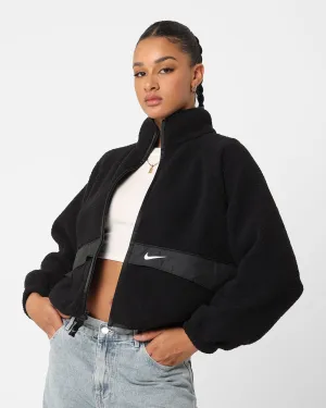 Nike Women's Sportswear Sherpa Jacket Black/Black/White Halloween costume Secure