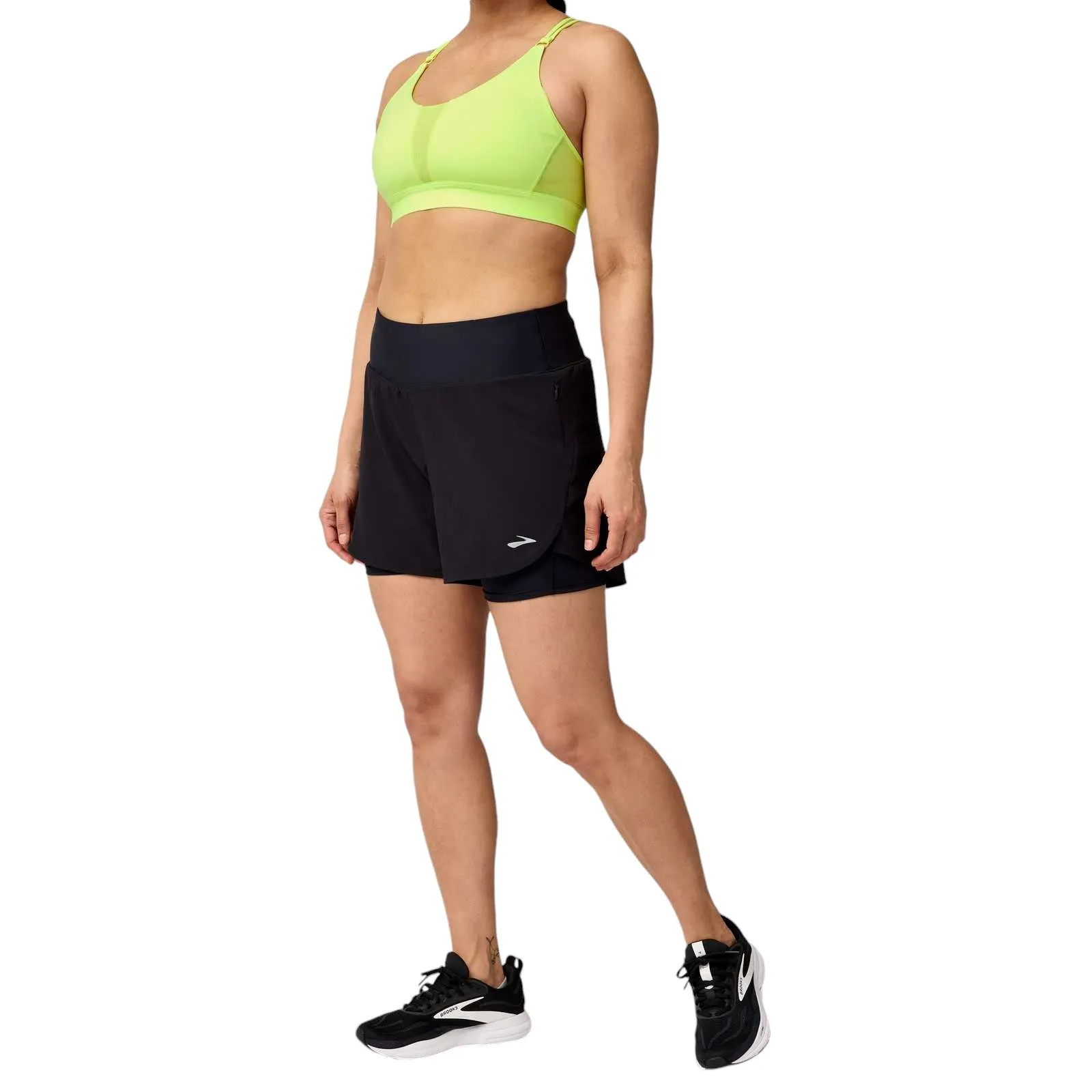 Brooks Chaser 5inch 2-in-1 2.0 Womens Shorts All Season Wear Flexible Support