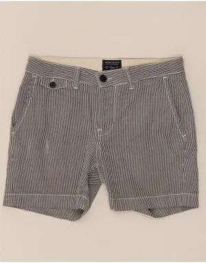WOOLRICH Womens Chino Shorts W29 Medium Navy Blue Pinstripe Performance Stretch Eco Conscious Packaging