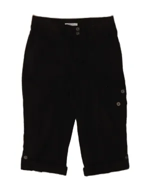 LEE Womens Natural Fit Cargo Shorts US 10 Large W30  Black Cotton Stylish Comfort