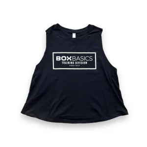 Reinforced Shoulders Stretchable Material Women's Logo Crop Tank